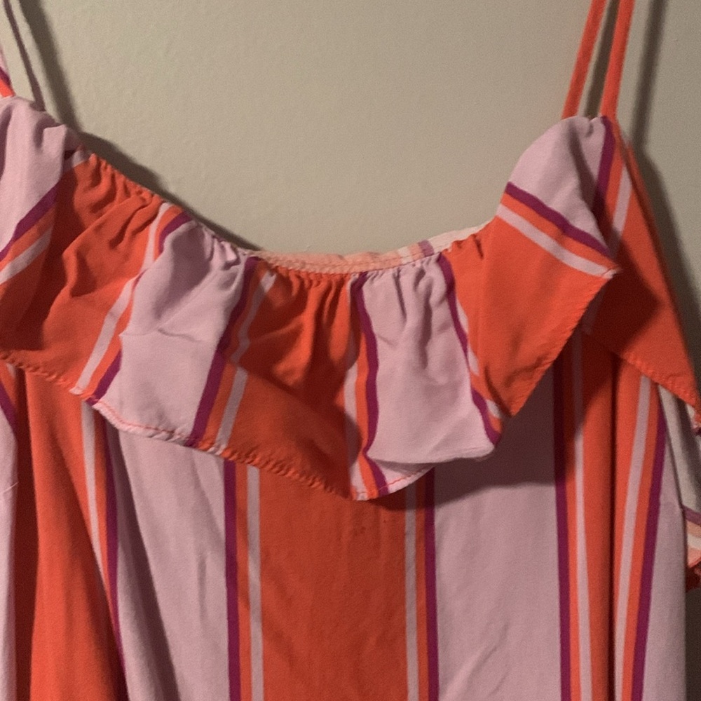 EUC Ruffled Striped Tank - Picture 2 of 7